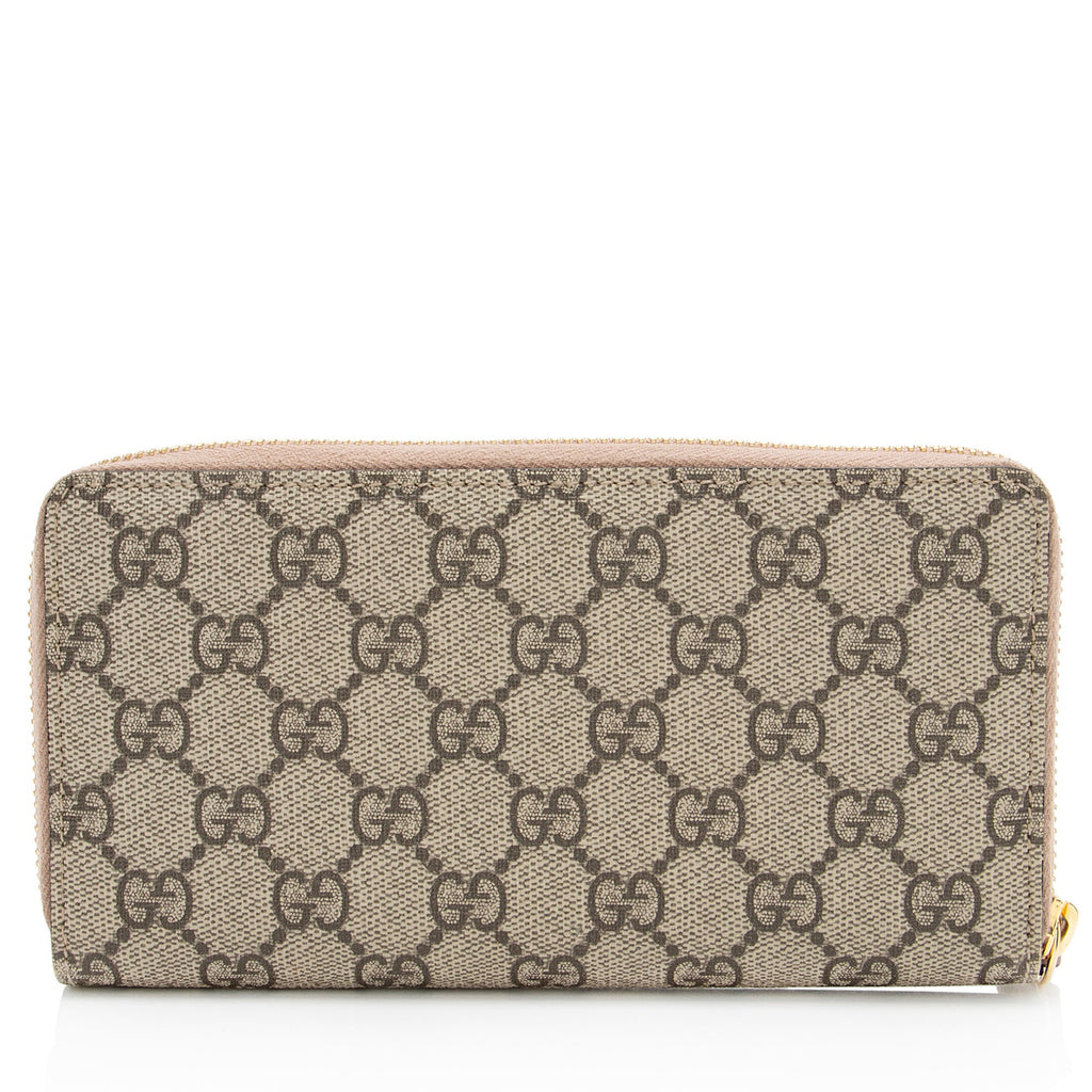 Gucci GG Supreme GG Marmont Zip Around Wallet