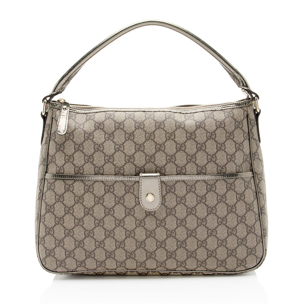 Gucci GG Supreme Pocket Hobo (SHF-hYDufh)