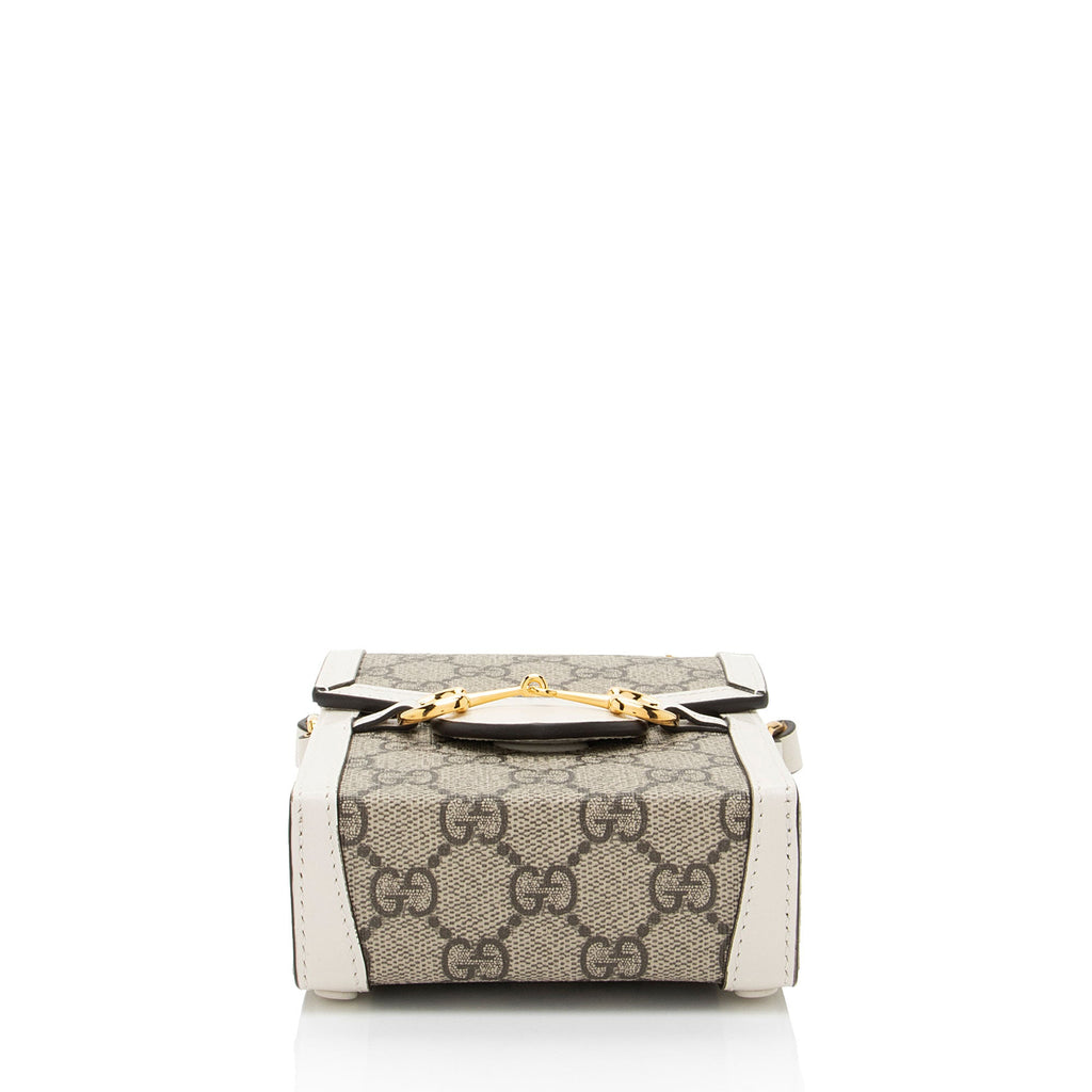 Gucci GG Supreme Horsebit 1955 Vertical Mini Shoulder Bag (SHF-eO3rqs)