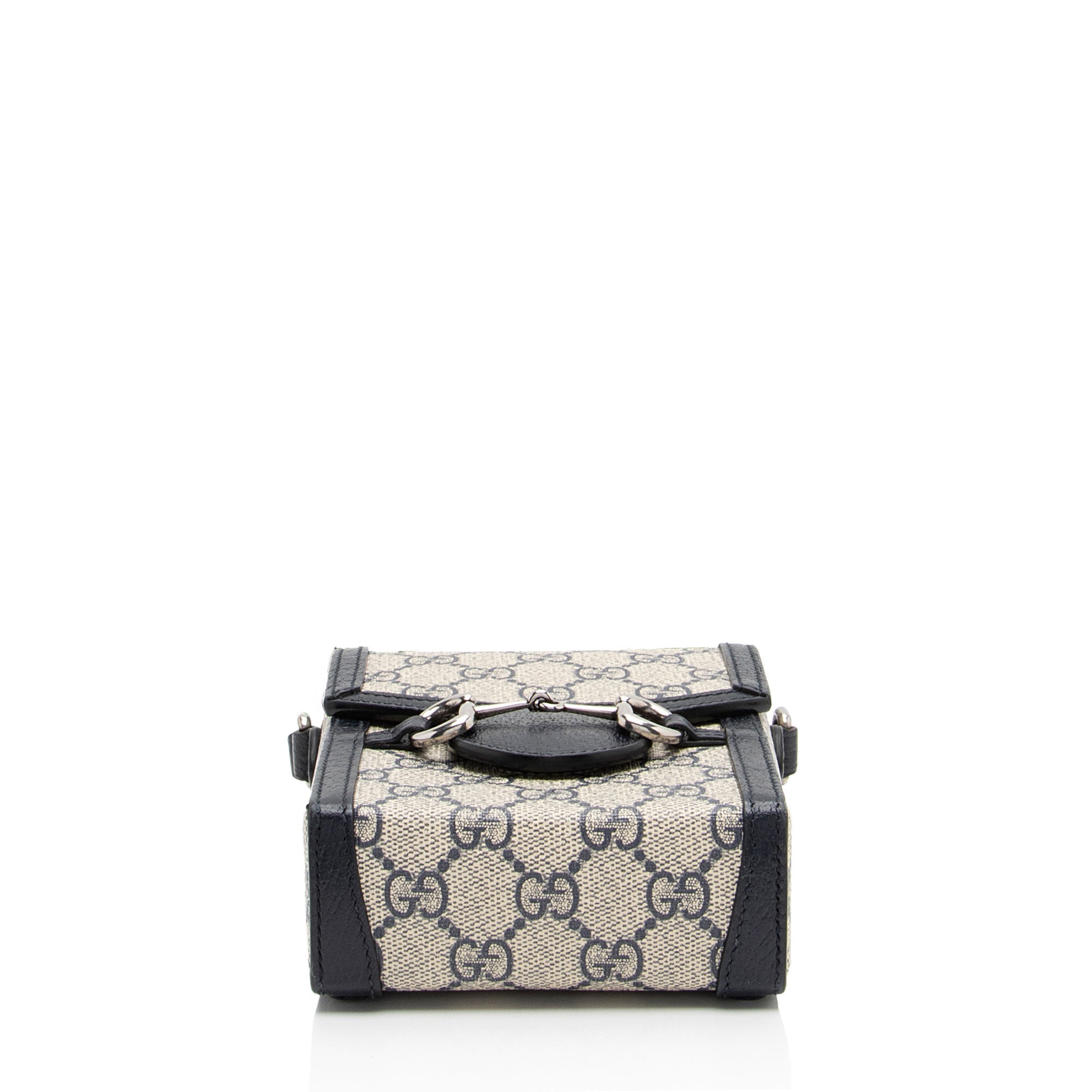Gucci GG Supreme Horsebit 1955 Vertical Mini Shoulder Bag (SHF-QFKbub)