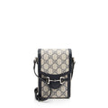 Gucci GG Supreme Horsebit 1955 Vertical Mini Shoulder Bag (SHF-QFKbub)