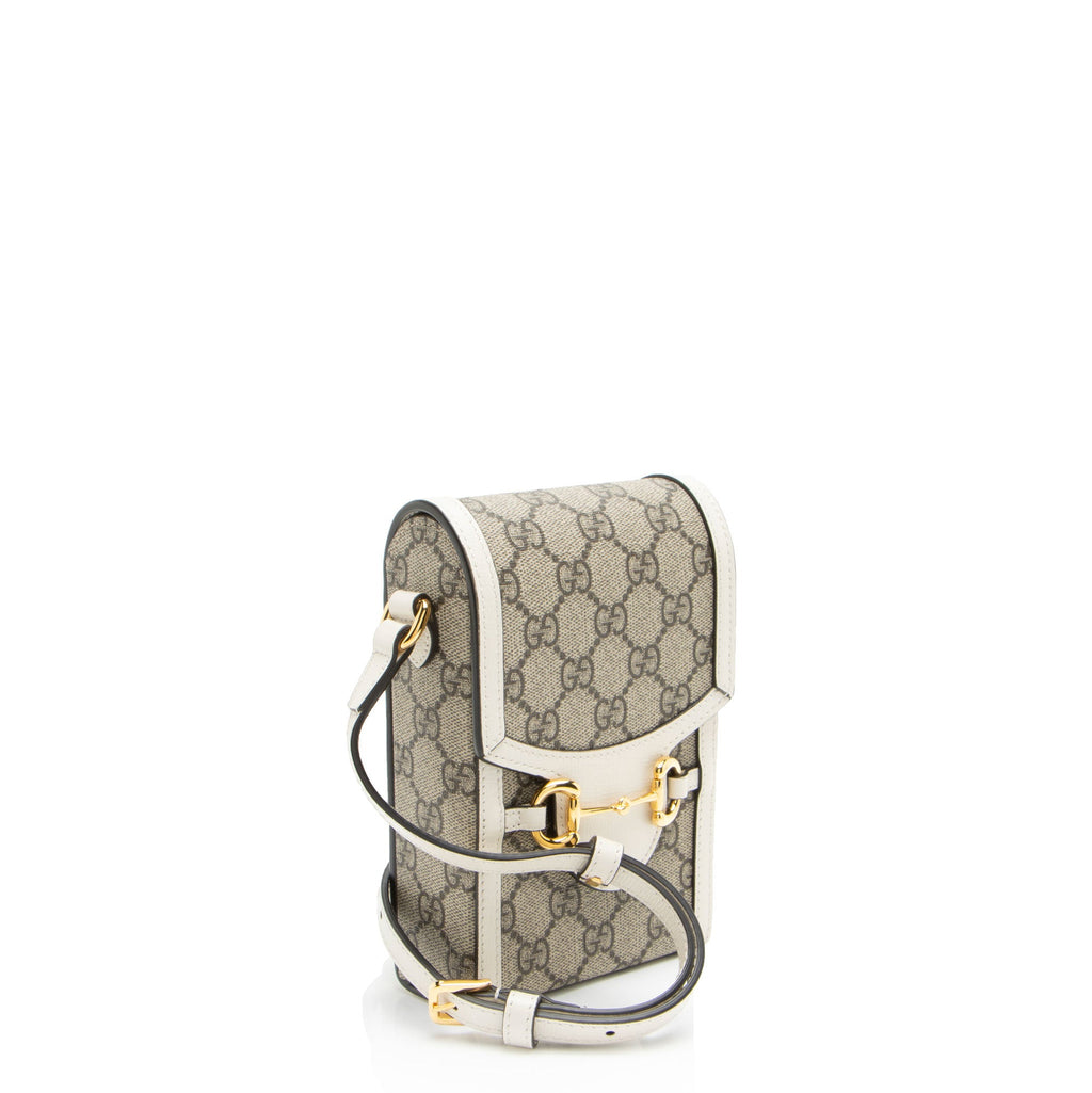 Gucci GG Supreme Horsebit 1955 Vertical Mini Shoulder Bag