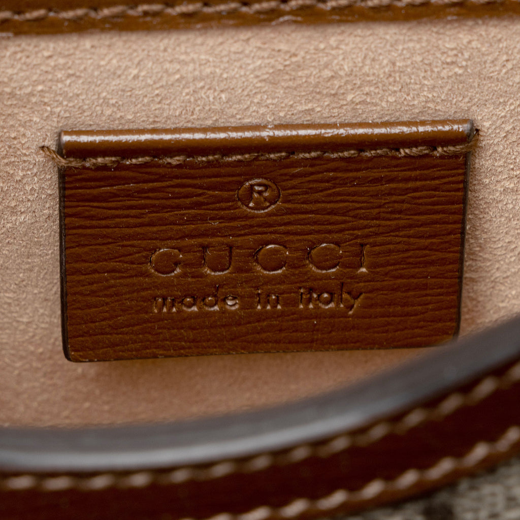 Gucci GG Supreme Horsebit 1955 Vertical Mini Shoulder Bag