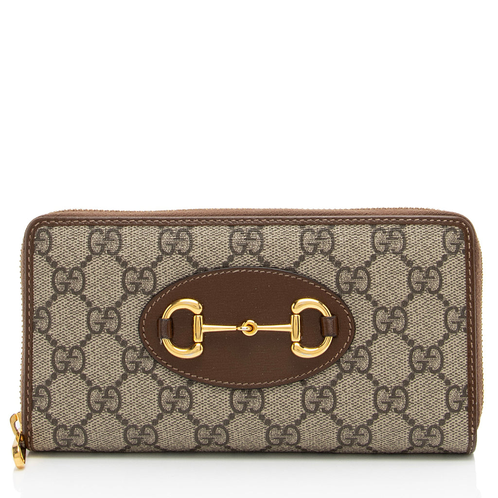 Gucci GG Supreme Horsebit 1955 Zip Around Wallet (SHF-nmmLcz)