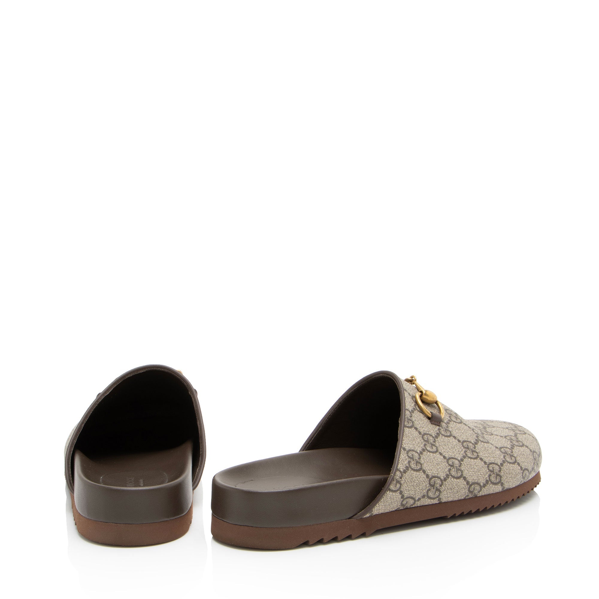 Gucci GG Supreme Horsebit Mules - Size 9.5 / 39.5