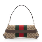 Gucci GG Supreme Horsebit Web Chain Shoulder Bag