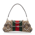 Gucci GG Supreme Horsebit Web Chain Shoulder Bag