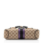 Gucci GG Supreme Horsebit Web Flap Bag (SHF-dZLqw3)