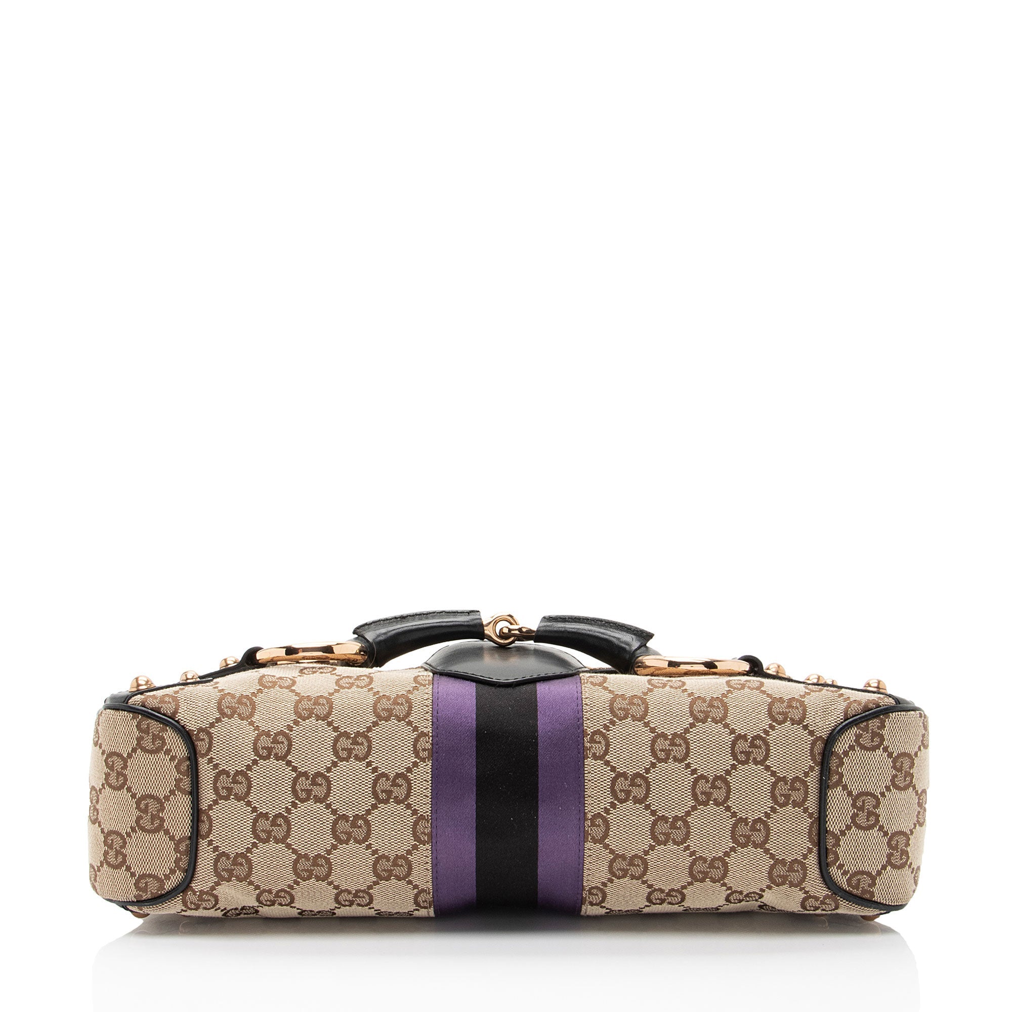 Gucci GG Supreme Horsebit Web Flap Bag (SHF-dZLqw3)