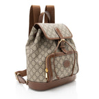 Gucci GG Supreme Interlocking G Drawstring Buckle Backpack