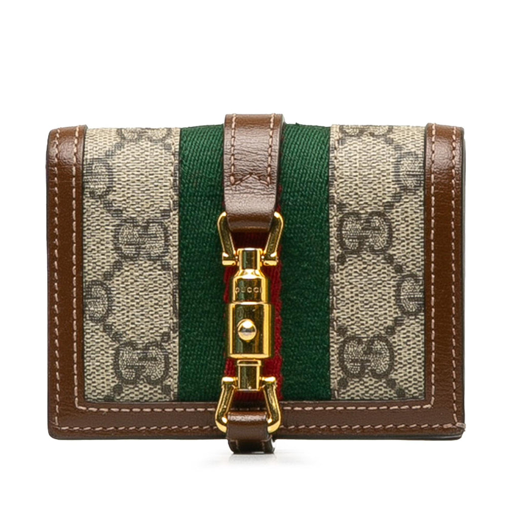 Gucci GG Supreme Jackie 1961 Compact Wallet (SHG-EbOrCQ)