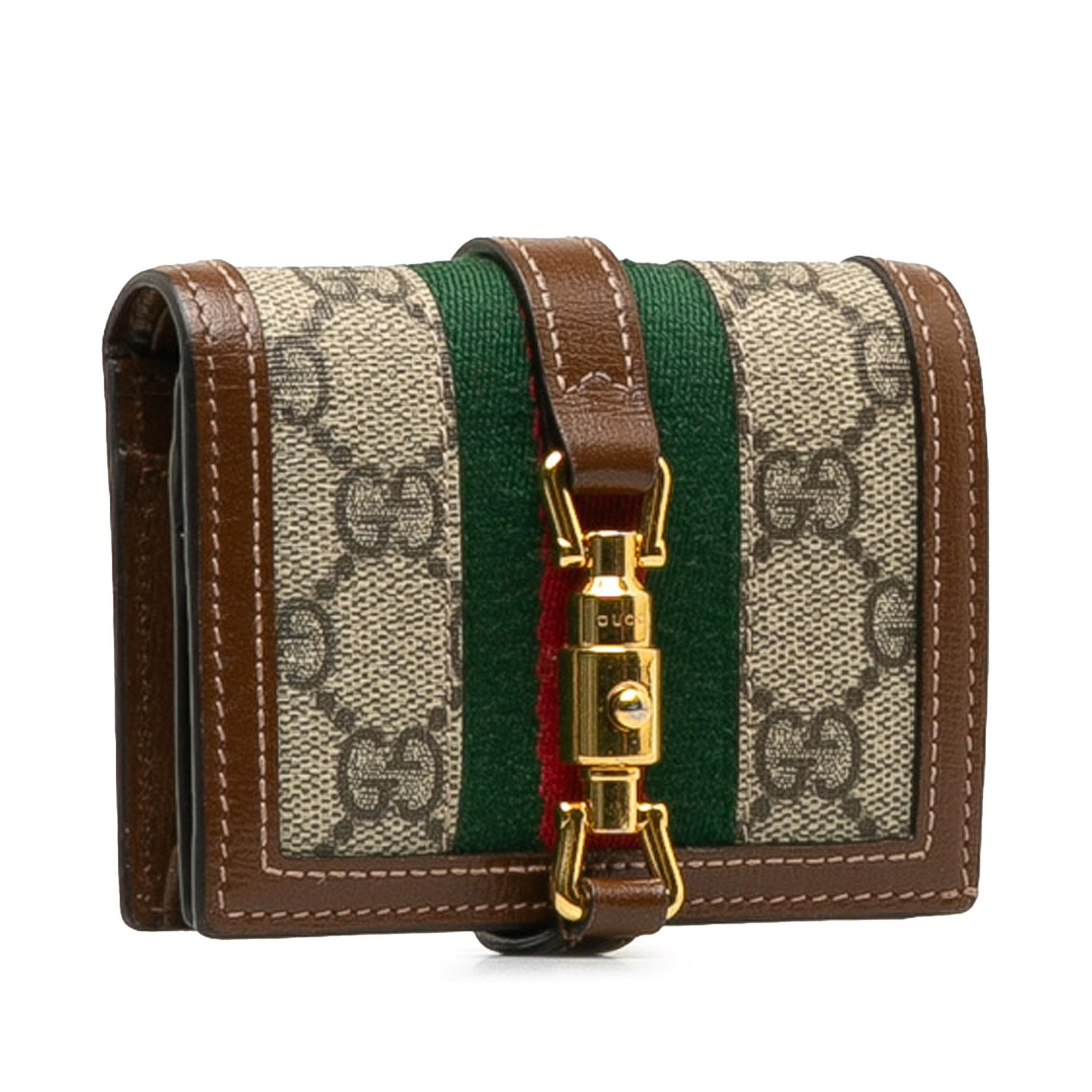Gucci GG Supreme Jackie 1961 Compact Wallet (SHG-EbOrCQ)