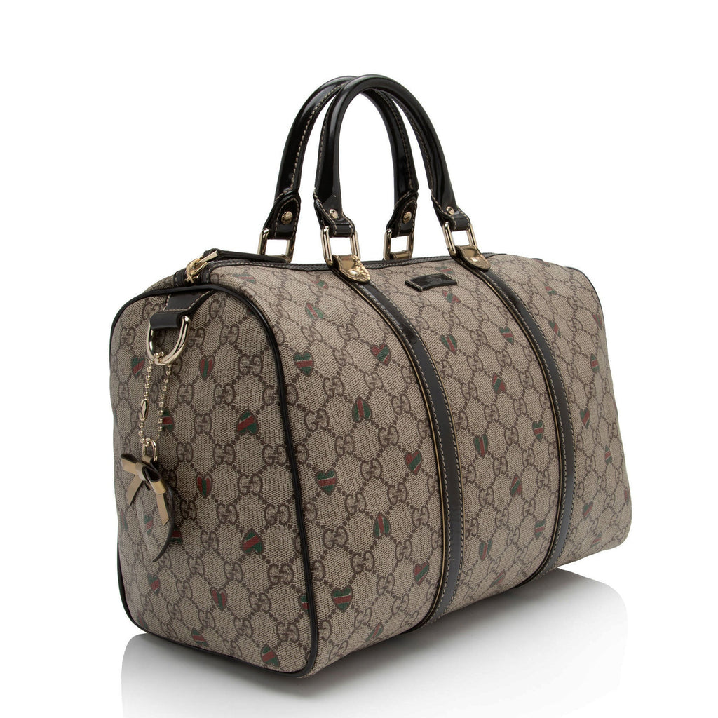 Gucci GG Supreme Tattoo Hearts Joy Boston Bag (SHF-H1LsWc)