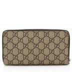 Gucci GG Supreme Kingsnake Zip Around Wallet (SHF-XF9siG)
