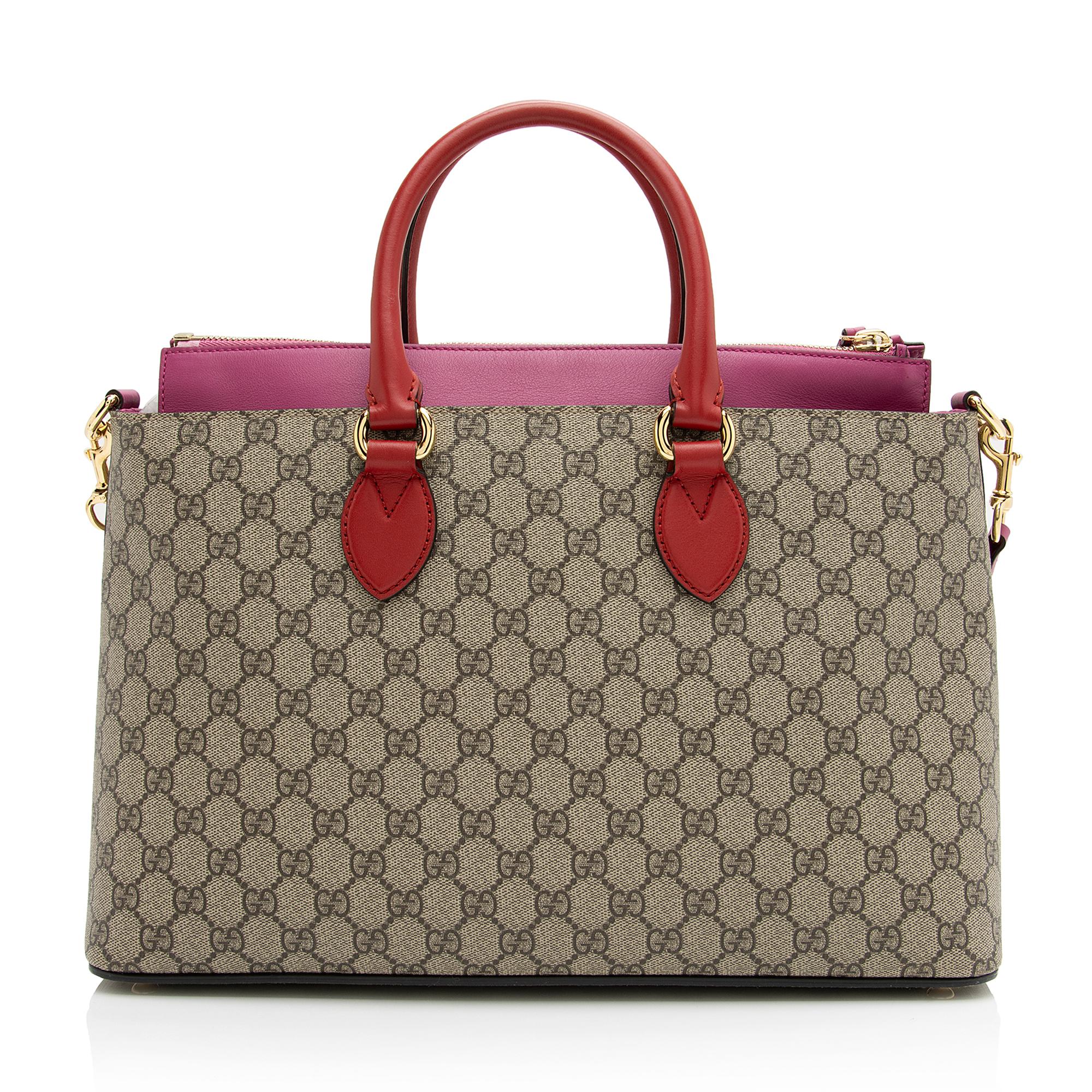 Gucci GG Supreme Large Zip Tote (SHF-23742)