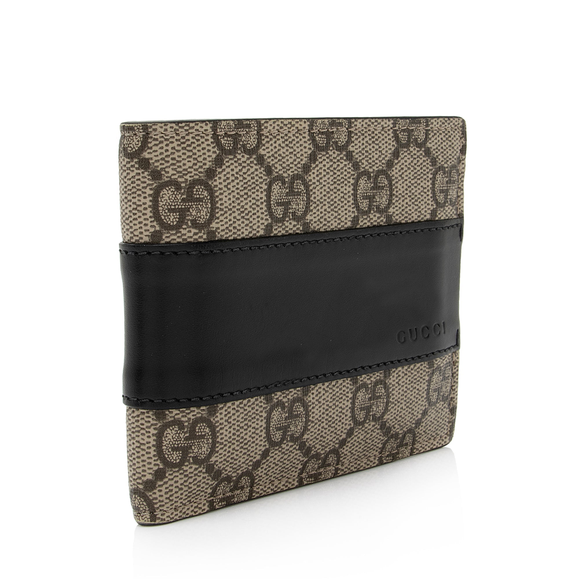 Gucci GG Supreme Leather Bi-Fold Wallet (SHF-tY4GX9)