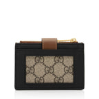 Gucci GG Supreme Leather Padlock Card Case Wallet (SHF-LgCvRN)
