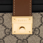 Gucci GG Supreme Leather Padlock Card Case Wallet (SHF-LgCvRN)