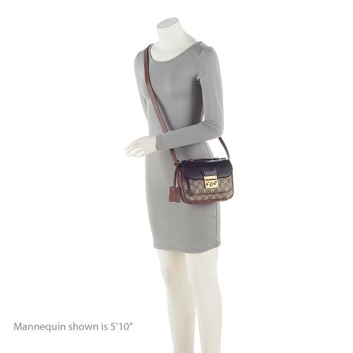 Gucci GG Supreme Leather Padlock Mini Crossbody (SHF-C1X2QZ)