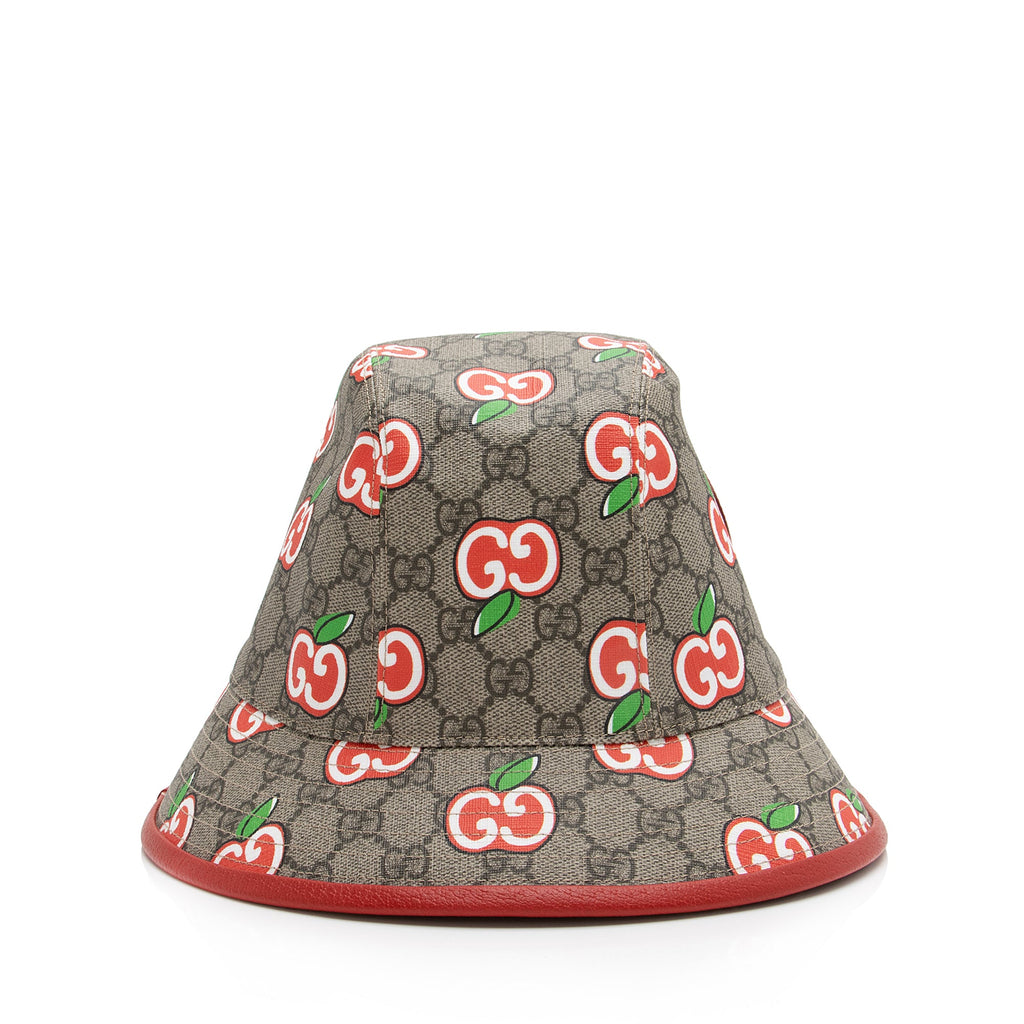 Gucci GG Supreme Apple Bucket Hat - Size L (SHF-23706)