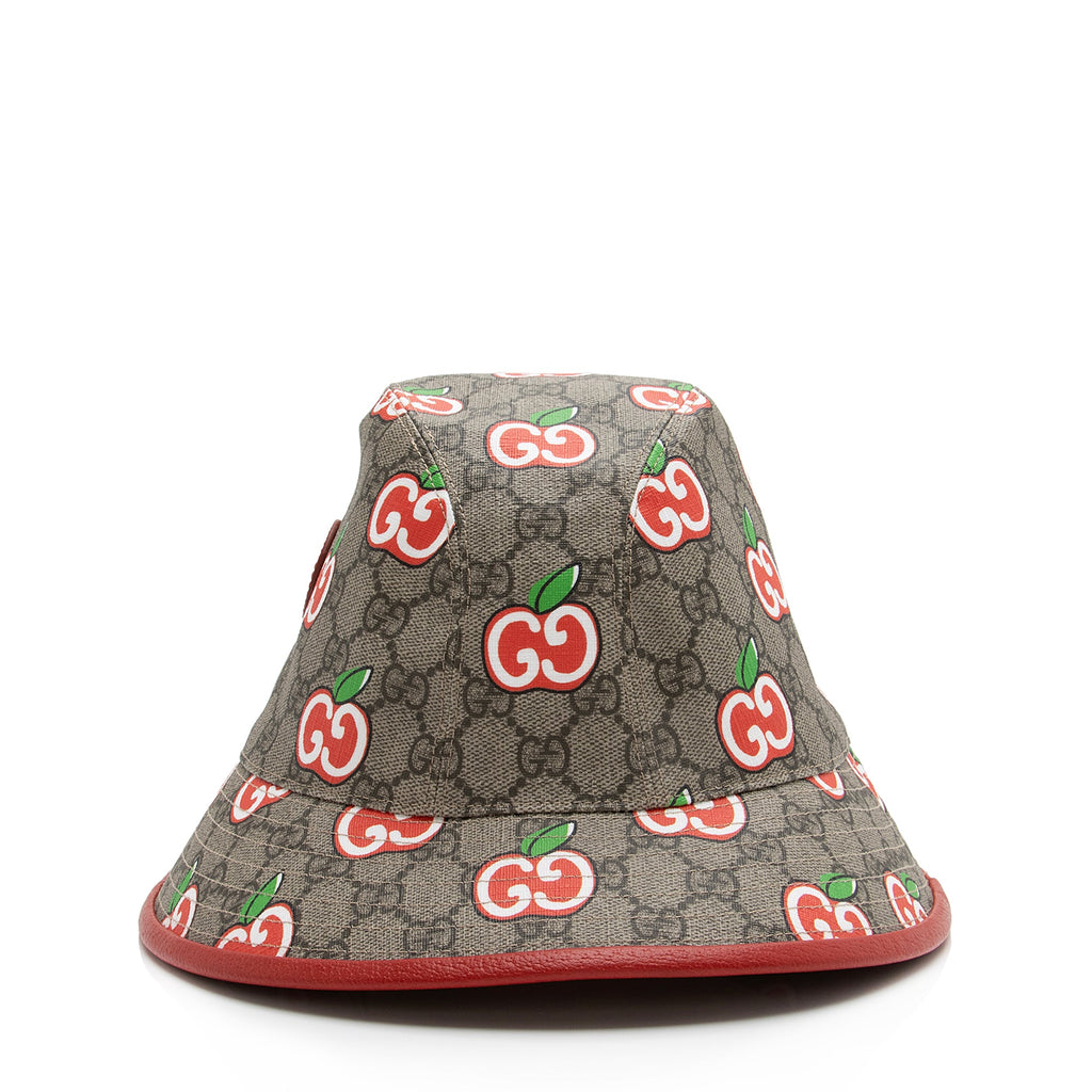 Gucci GG Supreme Apple Bucket Hat - Size L (SHF-23706)