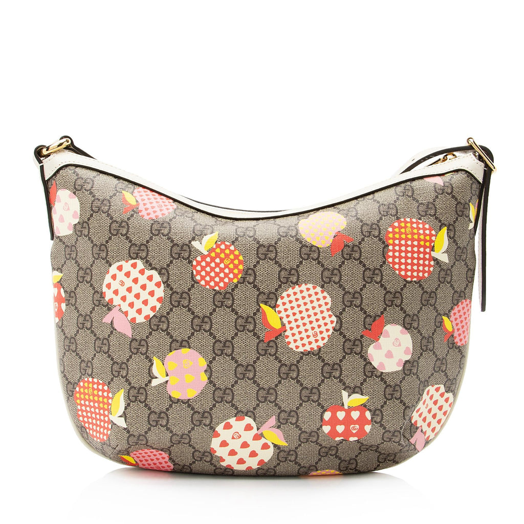 Gucci GG Supreme Les Pommes Half Moon Hobo (SHF-23192)