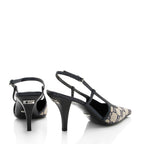 Gucci GG Canvas Crystal Slingback Pumps - Size 6 / 36