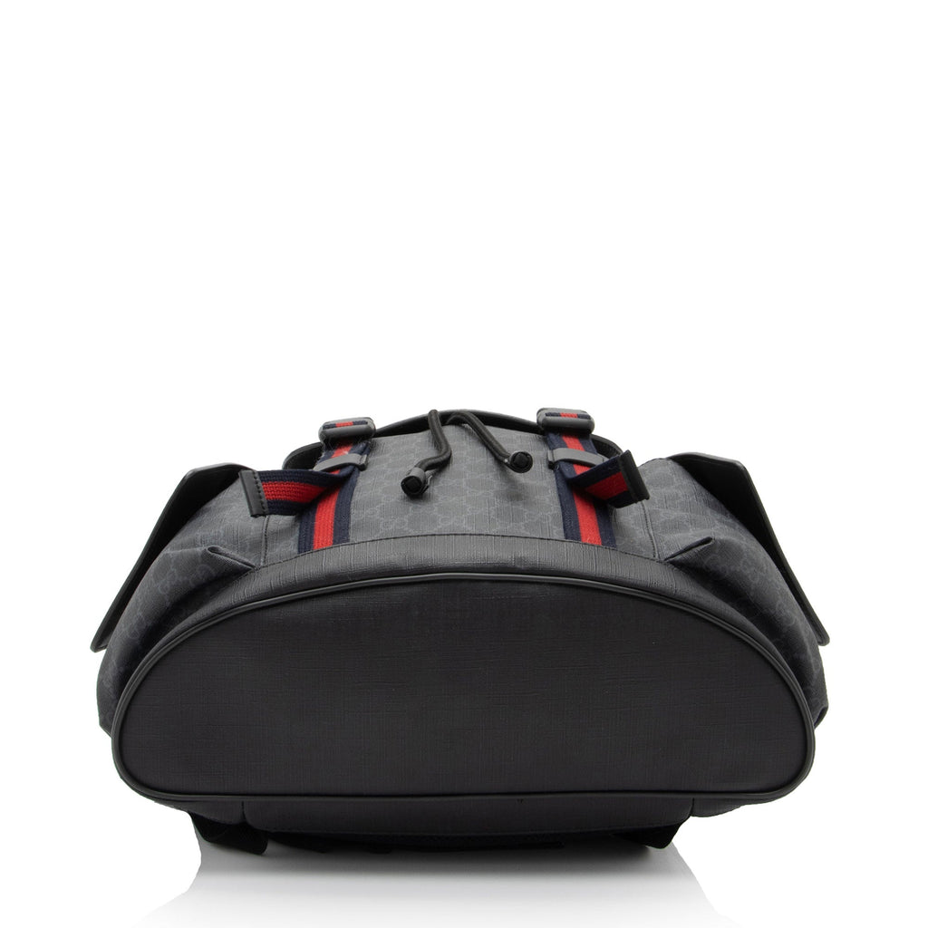 Gucci GG Supreme Medium Flap Backpack (SHF-FgH5FO)