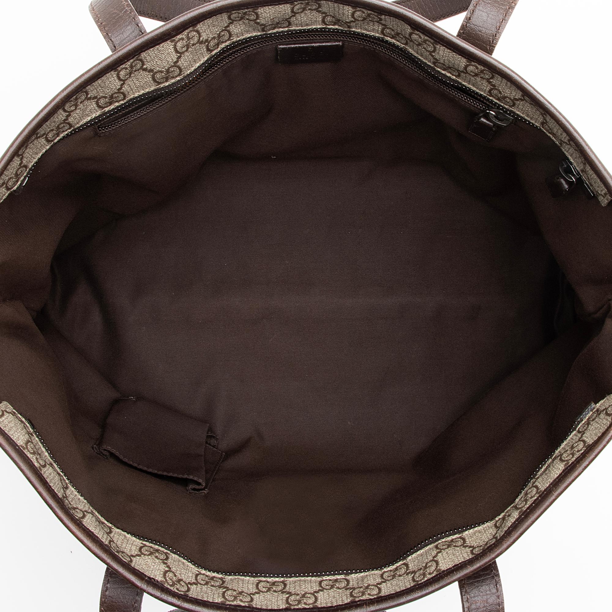 Gucci GG Supreme Medium Zip Shopping Tote (SHF-22937)