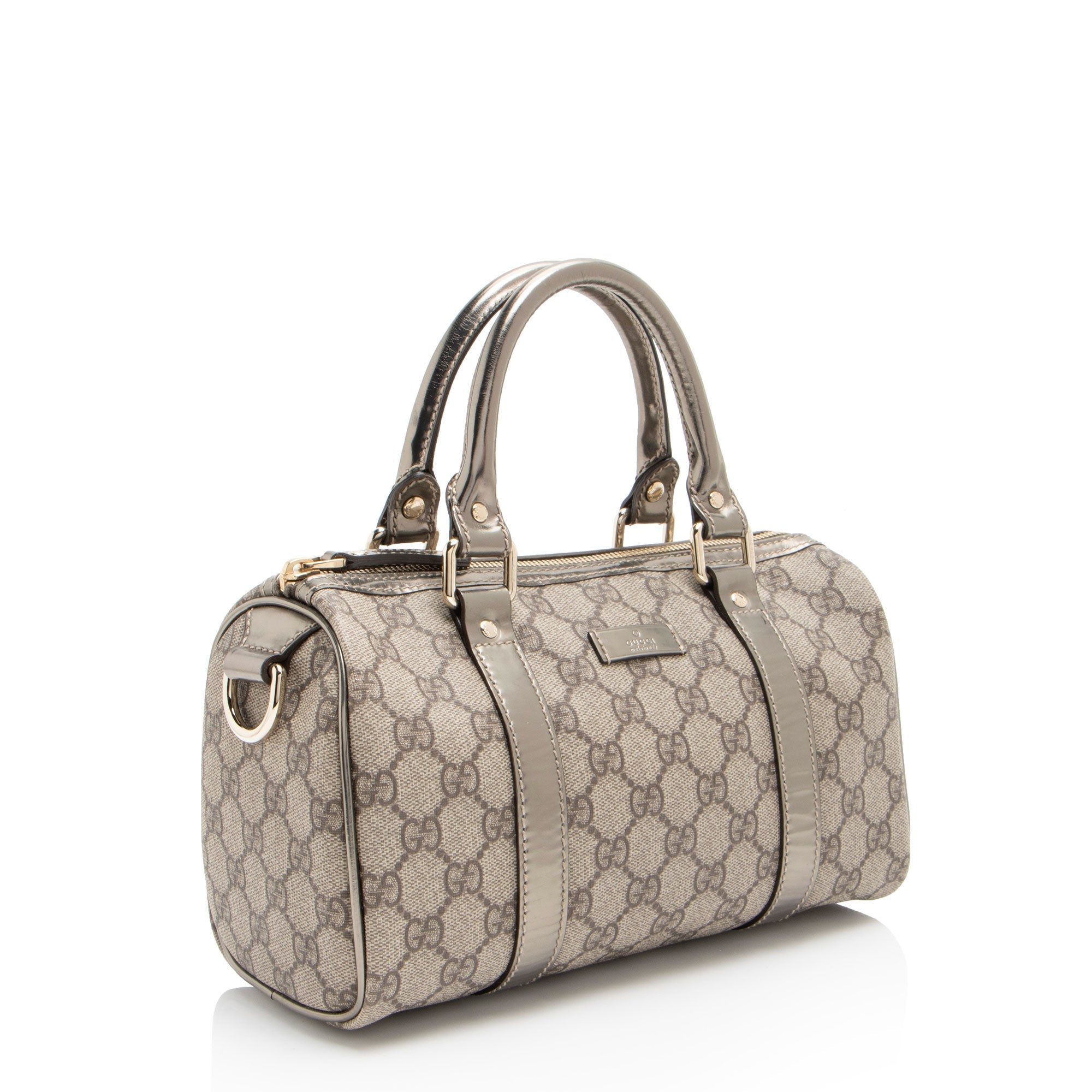 Gucci GG Supreme Metallic Leather Joy Small Boston Bag