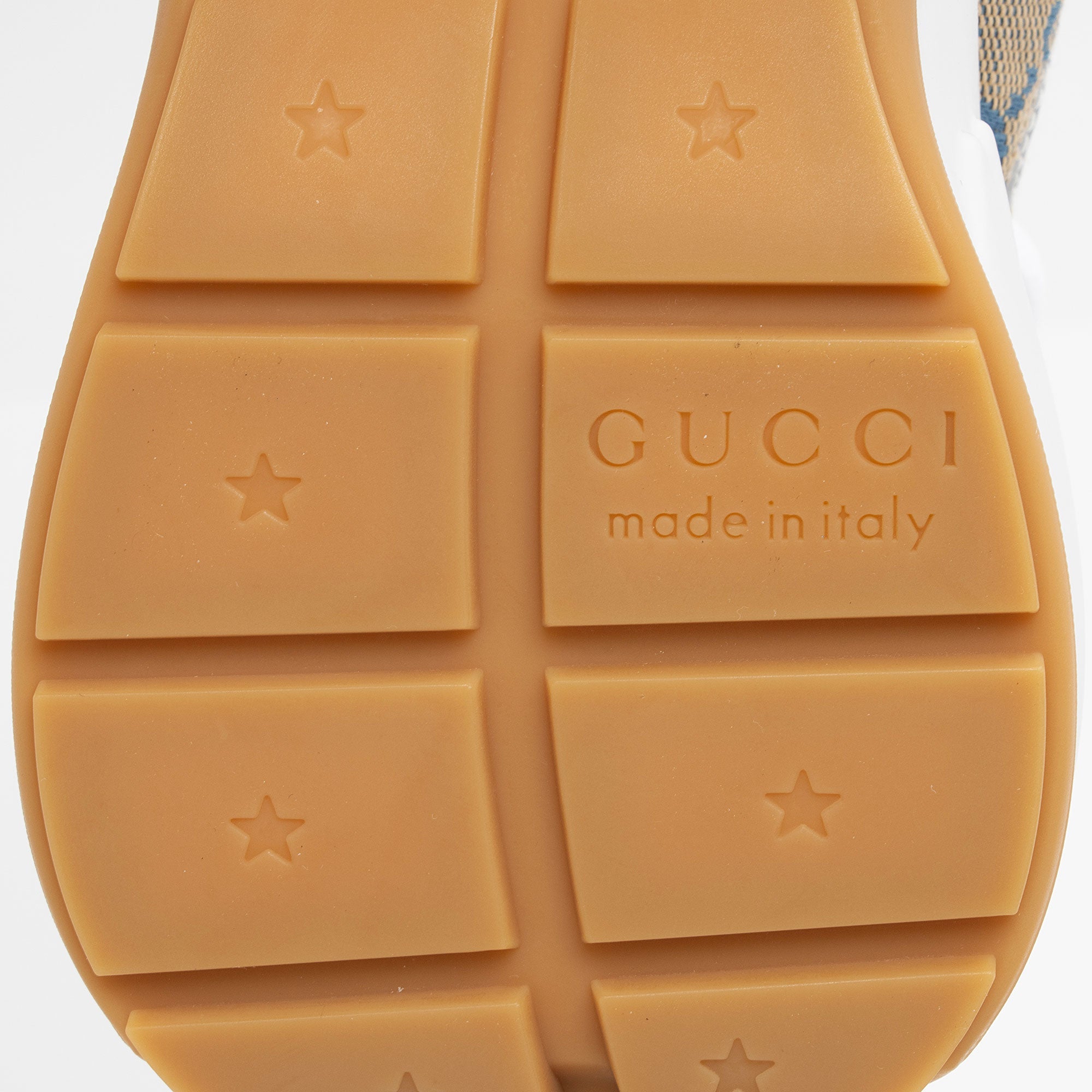 Gucci GG Supreme Mixed Fabric Rhyton Sneakers - Size 6 / 36 (SHF-M6SFO8)