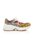 Gucci GG Supreme Mixed Fabric Rhyton Sneakers - Size 6 / 36 (SHF-M6SFO8)