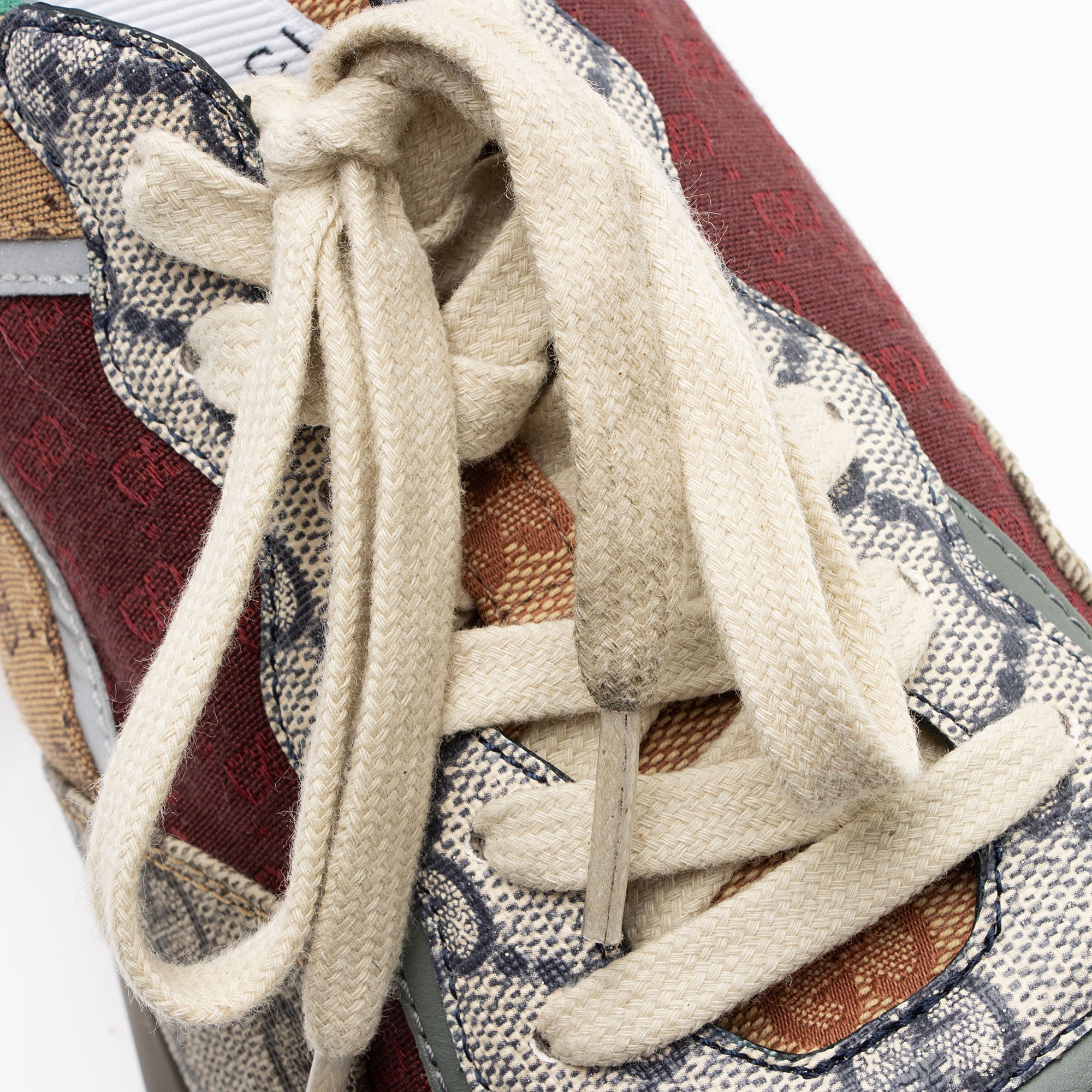 Gucci GG Supreme Mixed Fabric Rhyton Sneakers - Size 8.5 / 38.5 (SHF-QYXqpI)