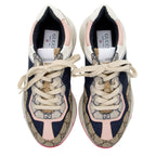 Gucci GG Supreme Mixed Fabric Rhyton Sneakers - Size 8.5 / 38.5 (SHF-PQZk8i)
