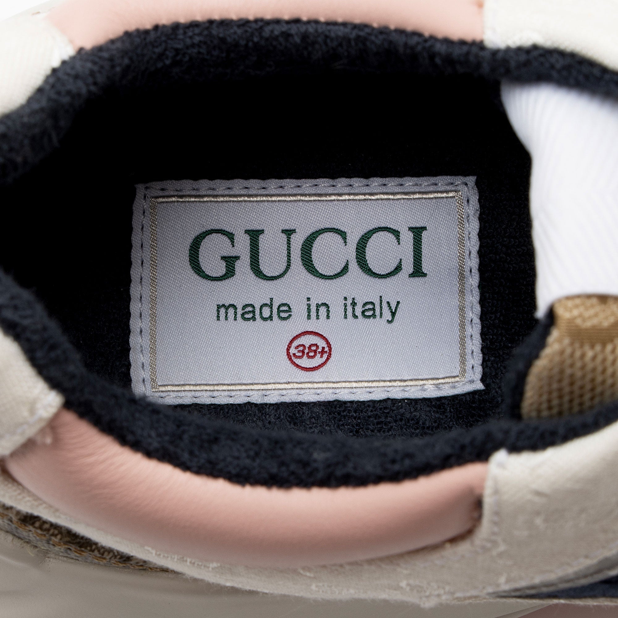 Gucci GG Supreme Mixed Fabric Rhyton Sneakers - Size 8.5 / 38.5 (SHF-PQZk8i)