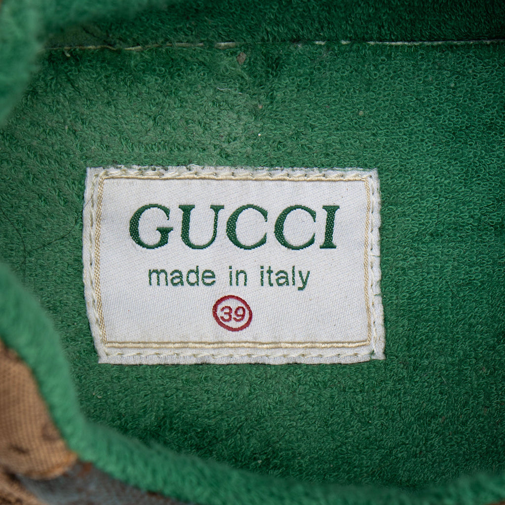 Gucci GG Supreme Mixed Fabric Rhyton Sneakers - Size 9 / 39 - FINAL SALE