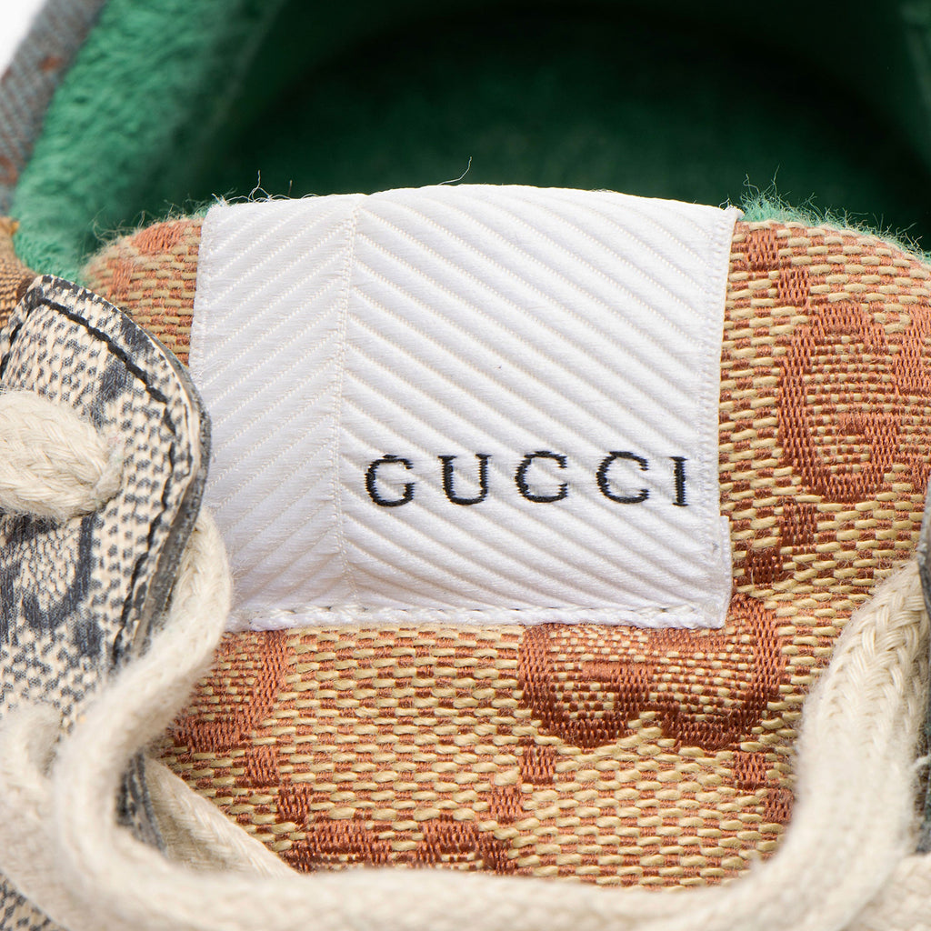 Gucci GG Supreme Mixed Fabric Rhyton Sneakers - Size 9 / 39 - FINAL SALE