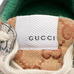 Gucci GG Supreme Mixed Fabric Rhyton Sneakers - Size 9 / 39 - FINAL SALE