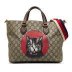 Gucci GG Supreme Mystic Cat Satchel (SHG-JMBObq)