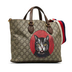 Gucci GG Supreme Mystic Cat Satchel (SHG-JMBObq)