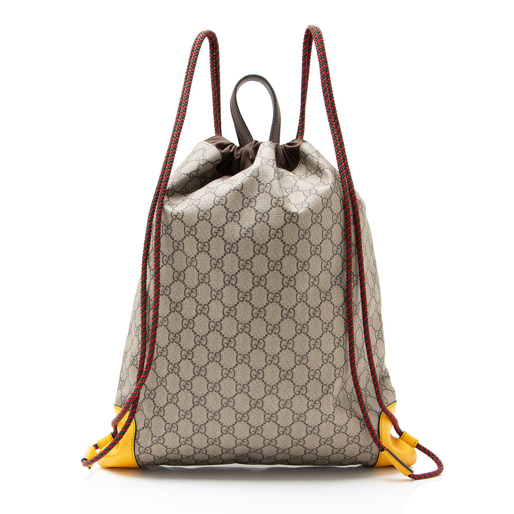 Gucci GG Supreme Neo Vintage Drawstring Backpack