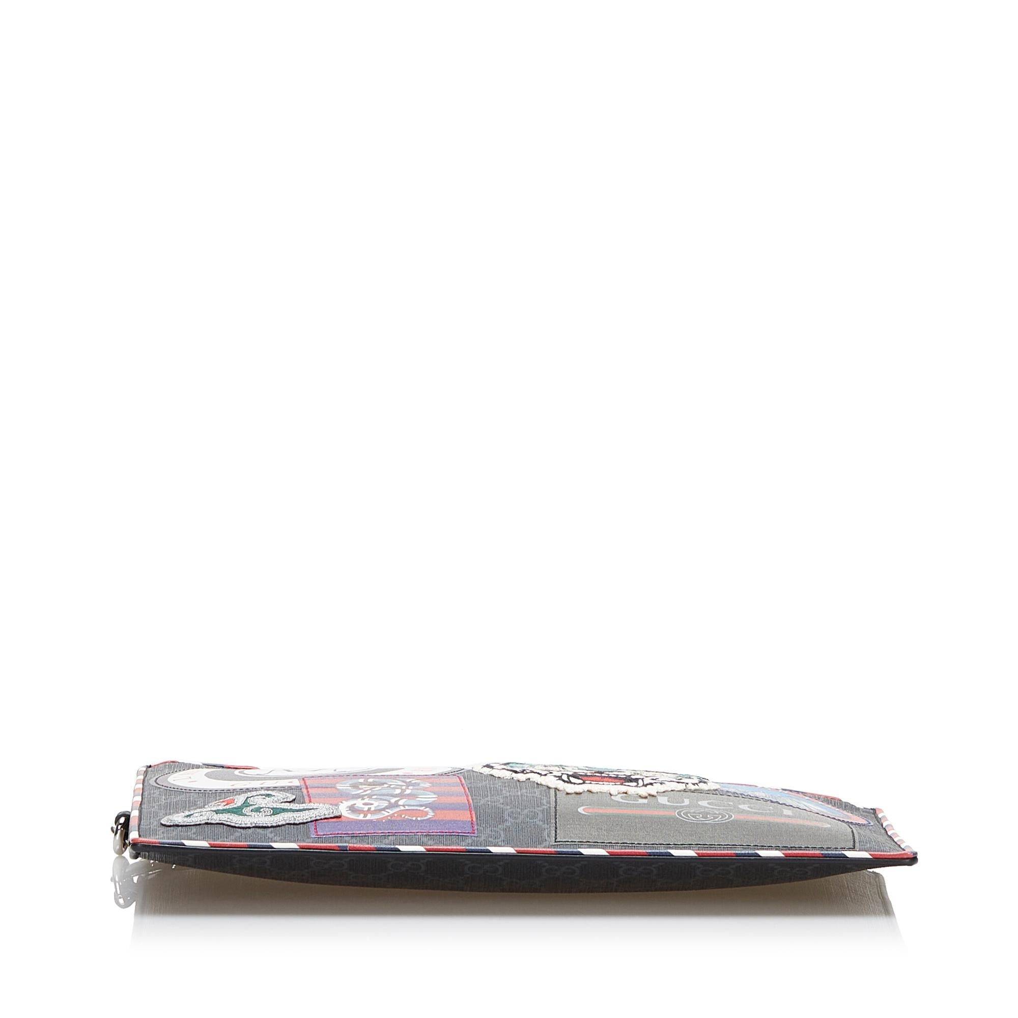 Gucci GG Supreme Night Courrier Clutch (SHG-tSxlo1)