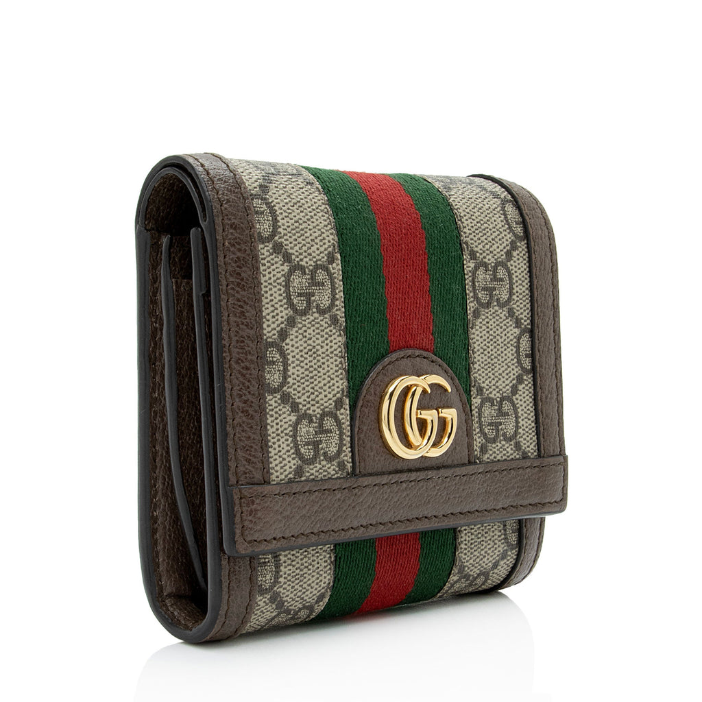Gucci GG Supreme Ophidia Compact Wallet (SHF-9uyCuf)
