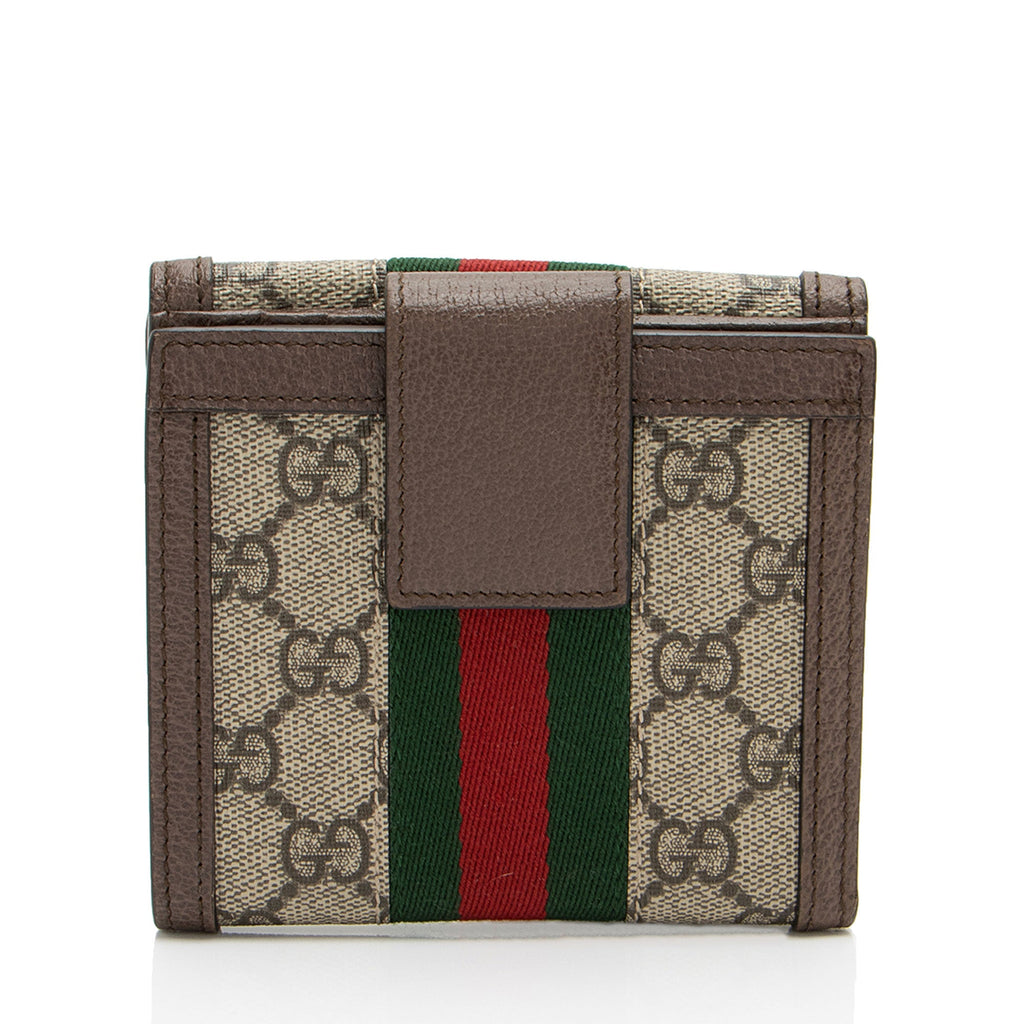 Gucci GG Supreme Ophidia French Wallet (SHF-4smeCs)