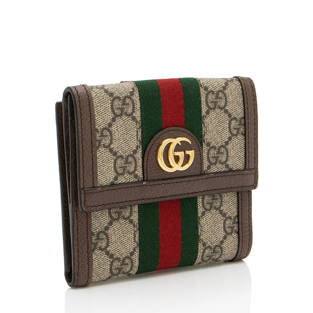 Gucci GG Supreme Ophidia French Wallet (SHF-4smeCs)