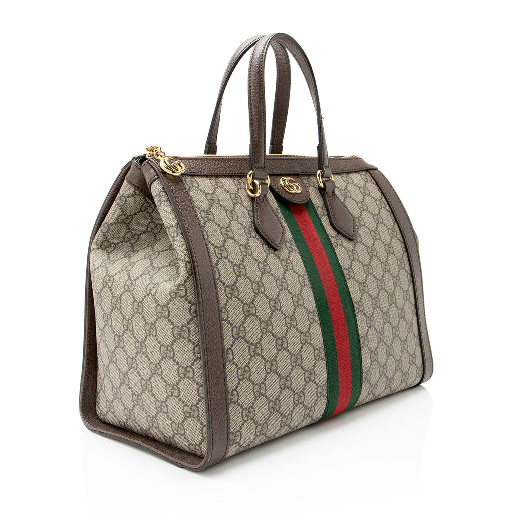 Gucci GG Supreme Ophidia Large Zip Tote