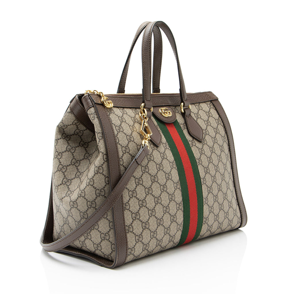 Gucci GG Supreme Ophidia Large Zip Tote