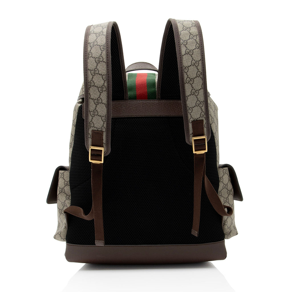 Gucci GG Supreme Ophidia Medium Flap Backpack (SHF-zJBVt3)