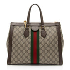 Gucci GG Supreme Ophidia Medium Top Handle Tote (SHF-kdh0RN)