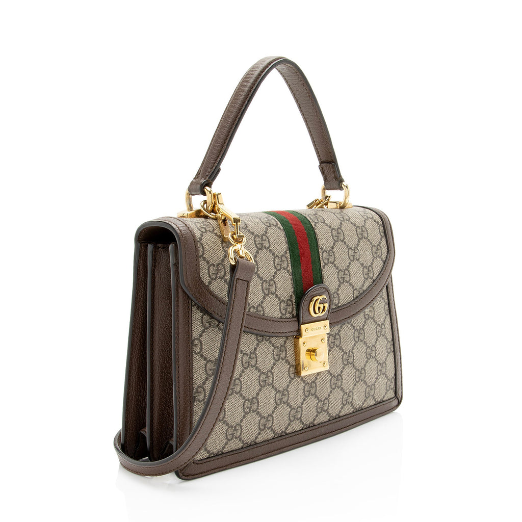 Gucci GG Supreme Ophidia Padlock Medium Top Handle